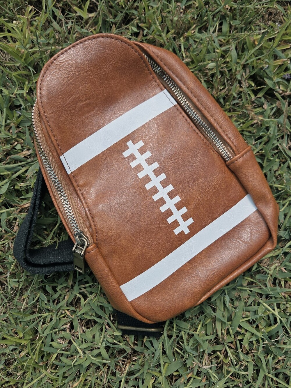 Brown Football Crossbody Bag- Unisex